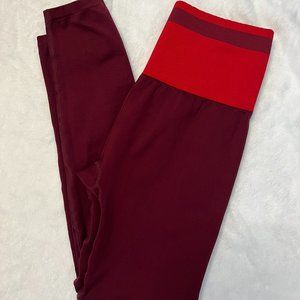 Fabletics Maroon Sculpknit Leggings